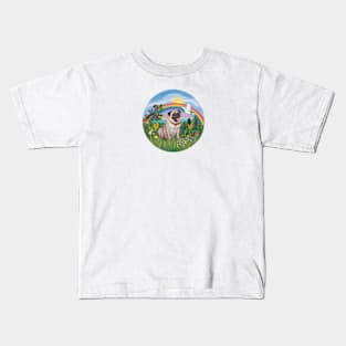 Pug in Rainbow Bridge Kids T-Shirt